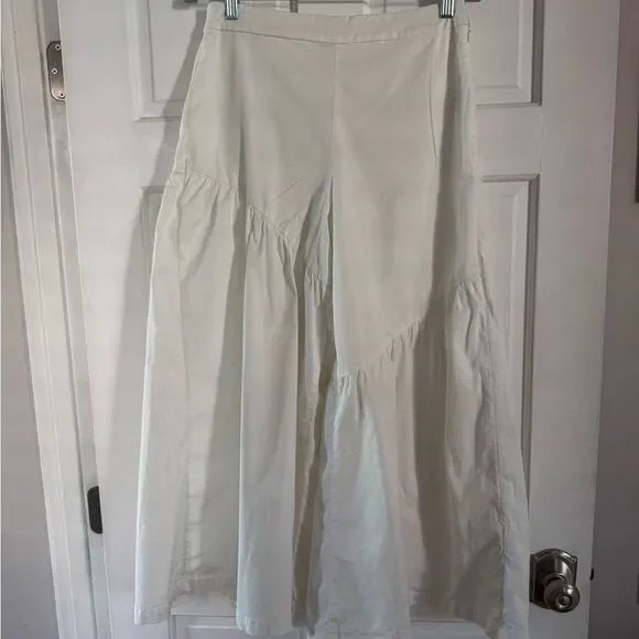 Anthropologie Corfu Ivory Wide Leg Pants, White Size 4 - Picture 3 of 9